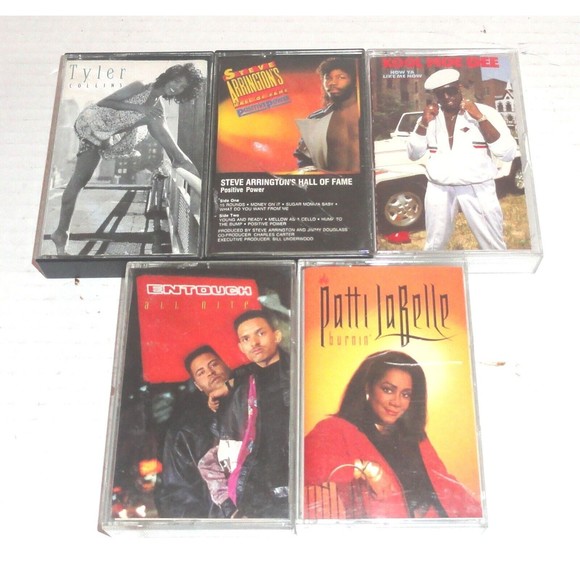 Lot of 5 Cassettes - Entouch, Steve Arrington, Patti LaBelle, Kool Moe Dee,Tyler - Picture 1 of 3